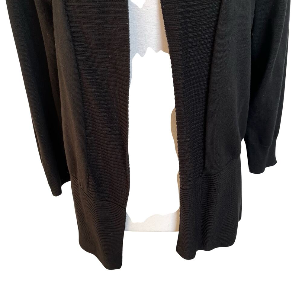 Carmen Marc Valvo Cardigan Women's XL Black Gold Zipper Cuffs Dressy Topper - Picture 3 of 10